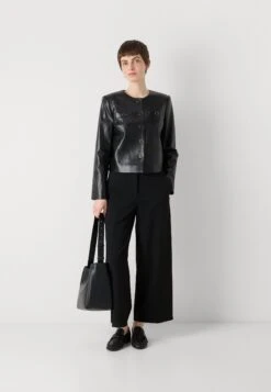 FERGIE CROPPED JACKET - Faux Leather Jacket - Black -Guess Clothing Sale acd8fea2a4fa40d0b0f617f8c1c2e411