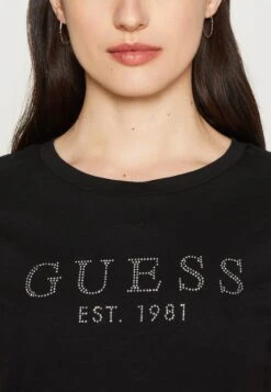 Guess Ss 1981 Easy- Print T-Shirt - Jet Black -Guess Clothing Sale adad31da3bde449795f383cee3760237
