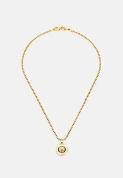 Guess Coin Unisex - Necklace - Yellow Gold-Coloured/Black