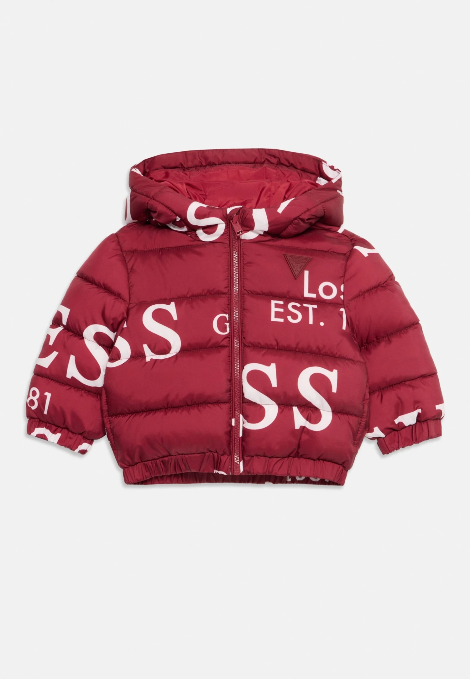 Guess BABY OVERSIZE HOODED PUFFER UNISEX - Winter Jacket - Red 1 Guess BABY OVERSIZE HOODED PUFFER UNISEX - Winter Jacket - Red
