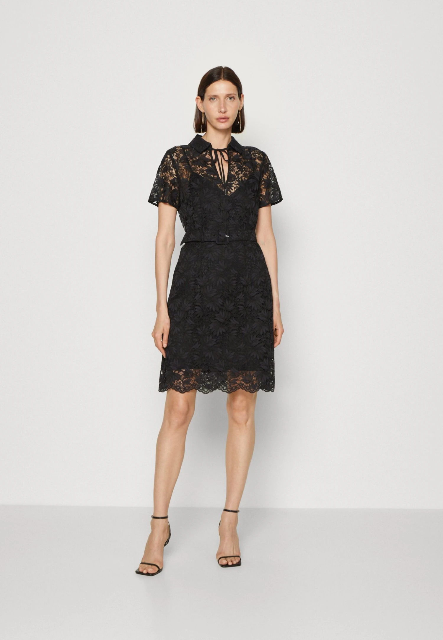 Guess Brunella Belted Dress - Cocktail Dress / Party Dress - Jet Black 1 Guess Brunella Belted Dress - Cocktail Dress / Party Dress - Jet Black