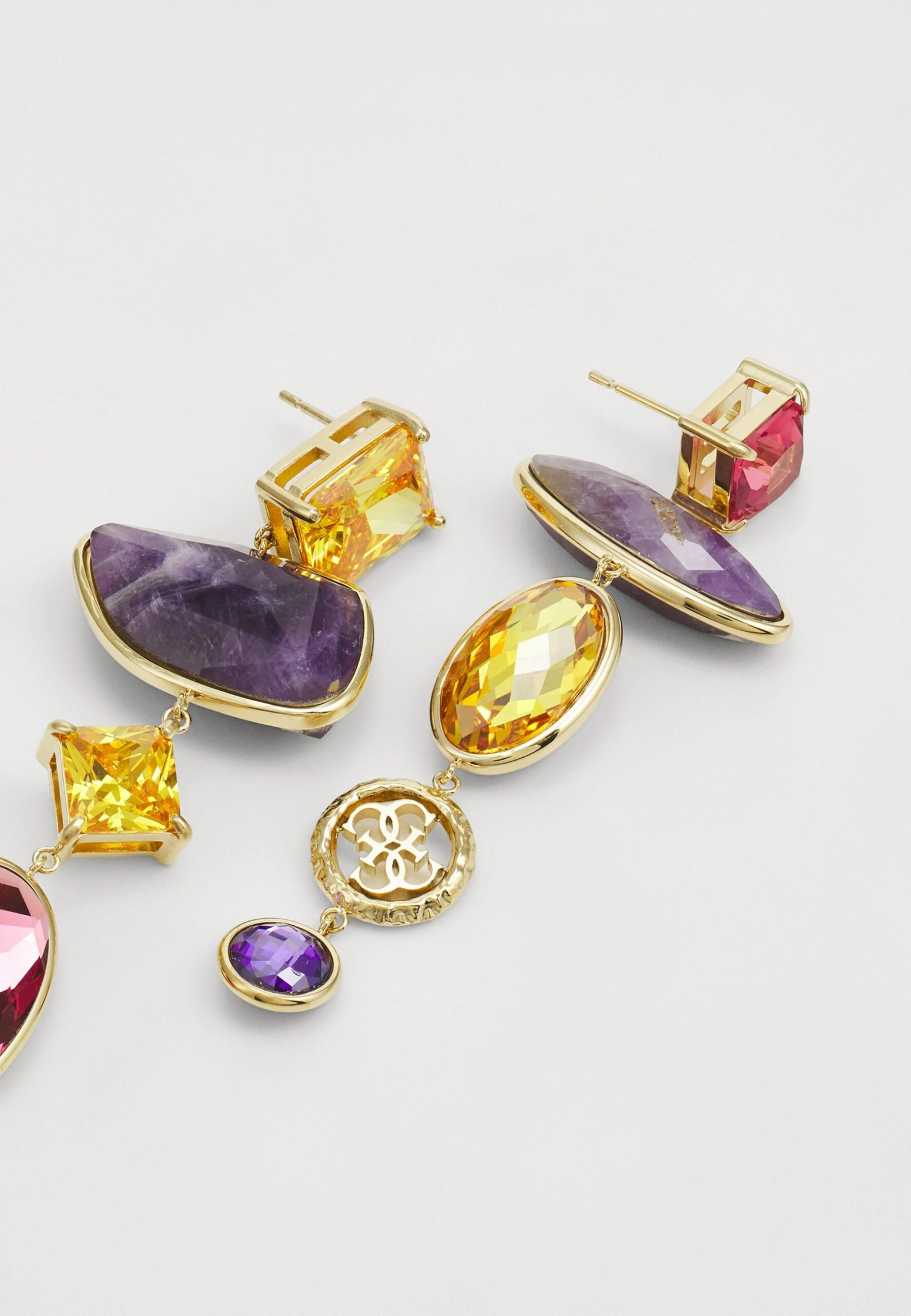 Guess PETRA - Earrings - Yellow Gold-coloured/multi-coloured 4 Guess PETRA - Earrings - Yellow Gold-coloured/multi-coloured - Image 4