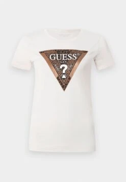 Guess LEO TRIANGLE TEE - Print T-shirt - Jet Black -Guess Clothing Sale afe1165ab7a1461dad7b28458721c64e