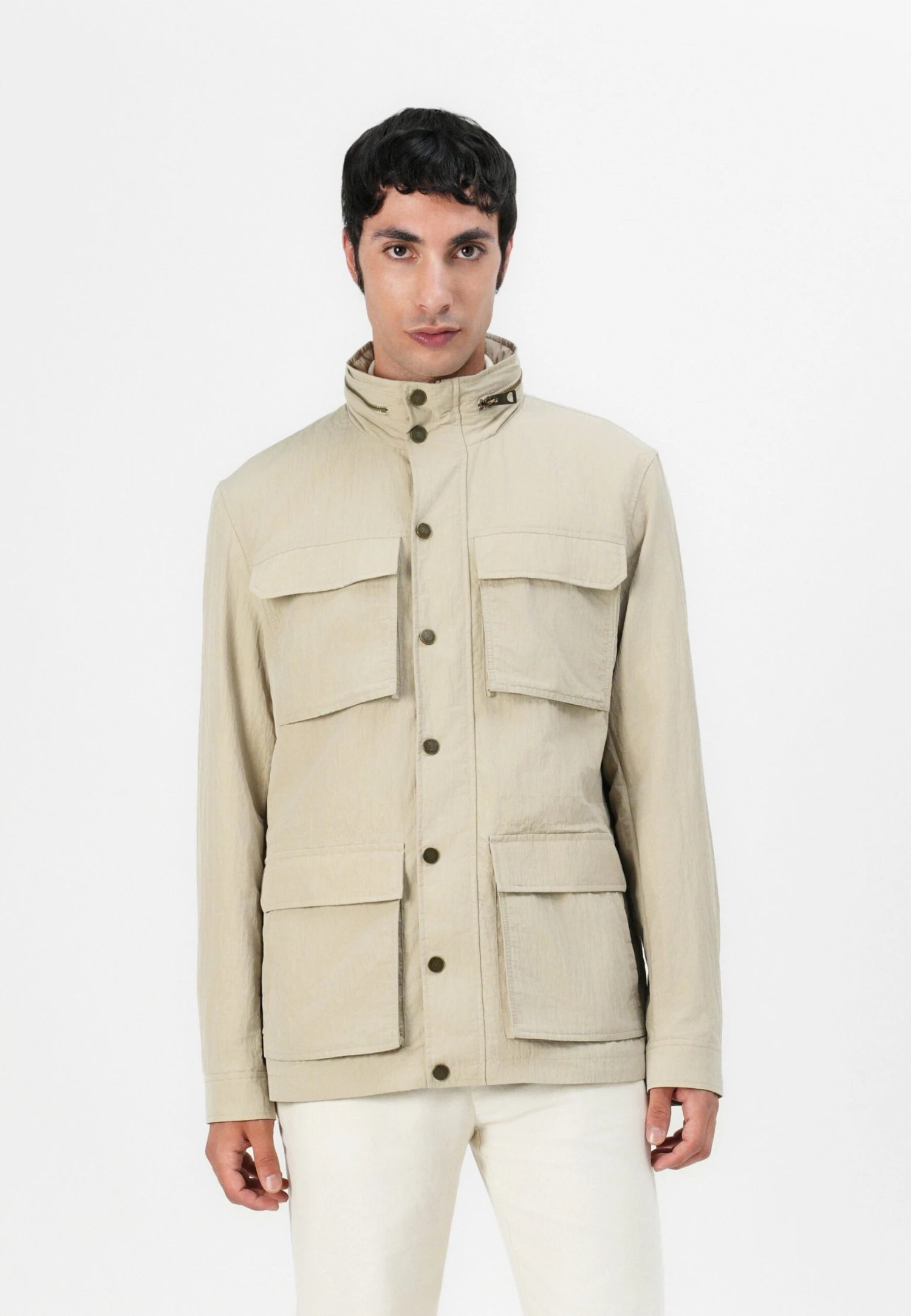 Guess Light Jacket - Beige Blanco 1 Guess Light Jacket - Beige Blanco