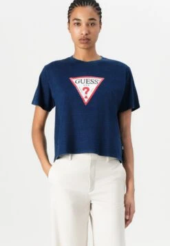 BOXY ICONIC - Print T-shirt - Blue Indigo Wash -Guess Clothing Sale b2a4b01275cc4e2f8511d87b8ef55468