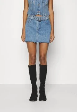 Go Elle Denim Belt S; Go Elle Denim Belt Skirt - Mini Skirt