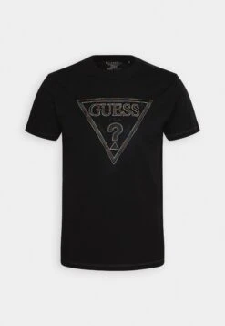 Guess Moisey Tee - Print T-Shirt - Jet Black -Guess Clothing Sale b2eb60a9f4204f1c9b7bb0bbc9588d37