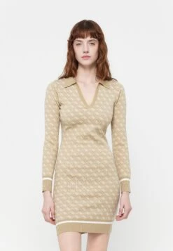 Guess AUBREY DRESS - Jumper Dress - Foamy Taupe
