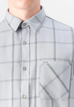 Guess CHECK SHIRT - Shirt - Light Blue -Guess Clothing Sale b567eab5ea1c422591d0099cf675ccfb