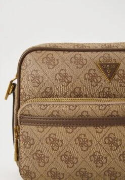 Guess MILANO CROSSBODY DOUBLE ZIP - Cross Body Bag - Beige/brown -Guess Clothing Sale b5a2b47450ba4e4fa2b49f85af6de770