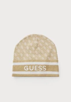 Guess SEVYN 4G LOGO BEANIE - Beanie - Foamy Taupe