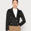 Guess Es Monica - Faux Leather Jacket - Jet Black