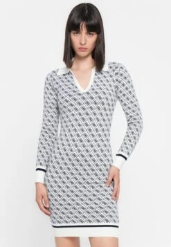 Guess AUBREY DRESS - Jumper Dress - Cream/blue -Guess Clothing Sale b6fa03d5aea5444e9879788fbce2433d