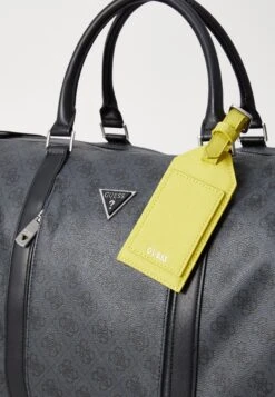 Guess PISA DOUBLE ZIP - Weekend Bag - Black/lime -Guess Clothing Sale b77f2f1365c34b2bbd3db34d7f0fb02f