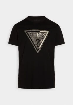 Guess Ss Cn Shaded Triangle - Print T-Shirt - Jet Black -Guess Clothing Sale b952eaaed8414910af1f86169884b10a