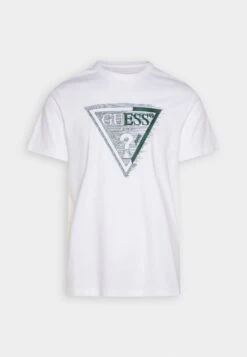 Guess Ss Cn Shaded Triangle - Print T-Shirt - Pure White -Guess Clothing Sale b9867ffaa2504a8981fb33388b6dc88c