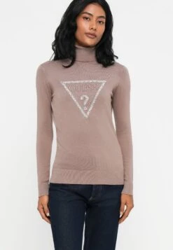 Guess MELANIE TRIANGLE LOGO - Jumper - Silk Taupe 12 Guess MELANIE TRIANGLE LOGO - Jumper - Silk Taupe -Guess Clothing Sale b9acf4604f5f42719a9aff43a0f1ed58
