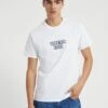 Guess Embro Box Logo Tee - Print T-Shirt - Blanc