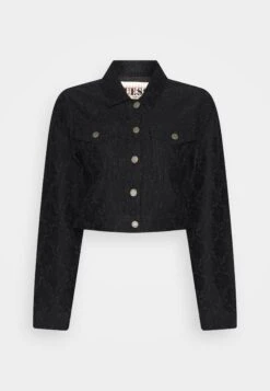 Maria Crop- Denim Jacket - Jet Black
