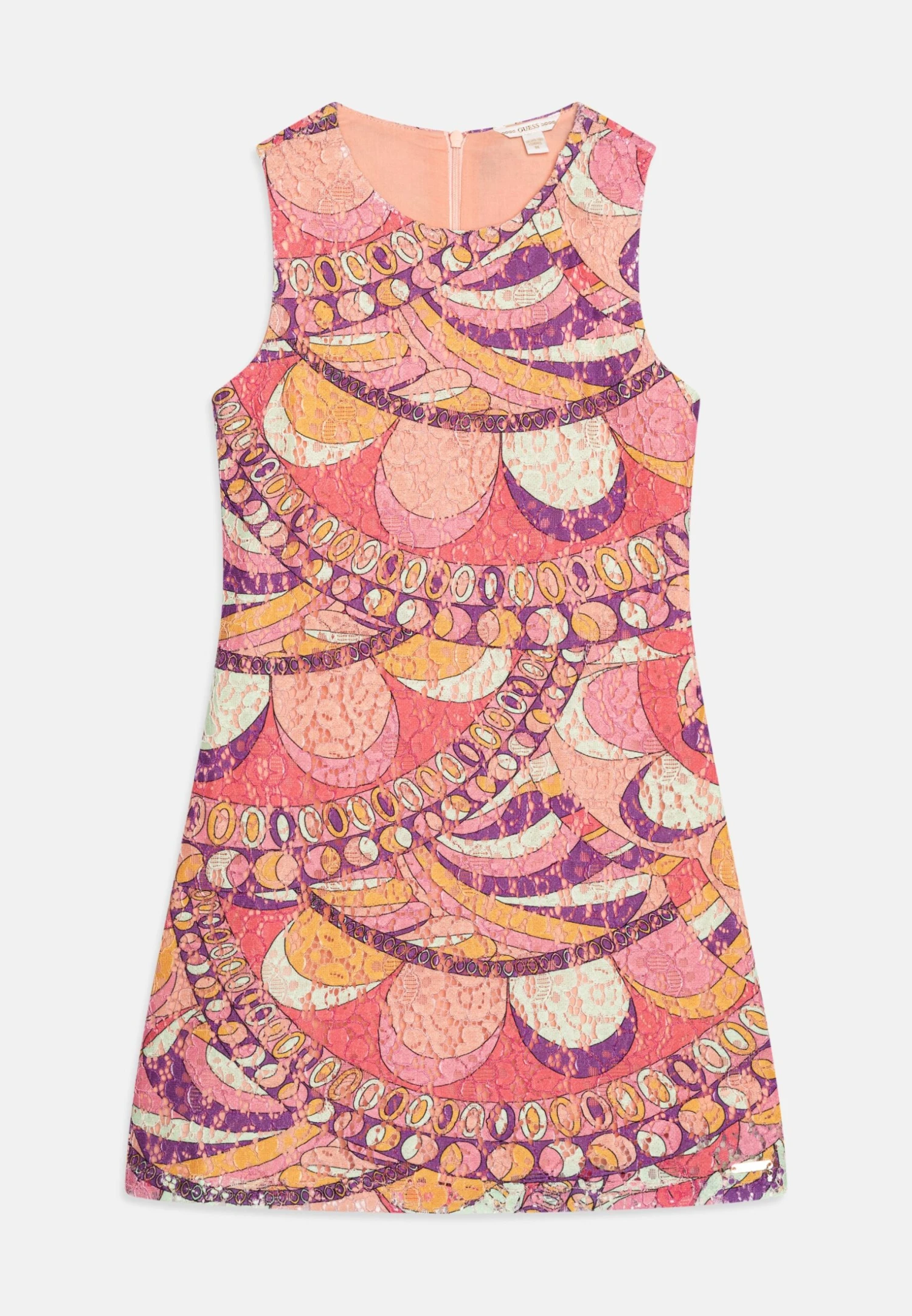 Guess Junior Lace Dress - Cocktail Dress / Party Dress - Orange/Rose 1 Guess Junior Lace Dress - Cocktail Dress / Party Dress - Orange/Rose