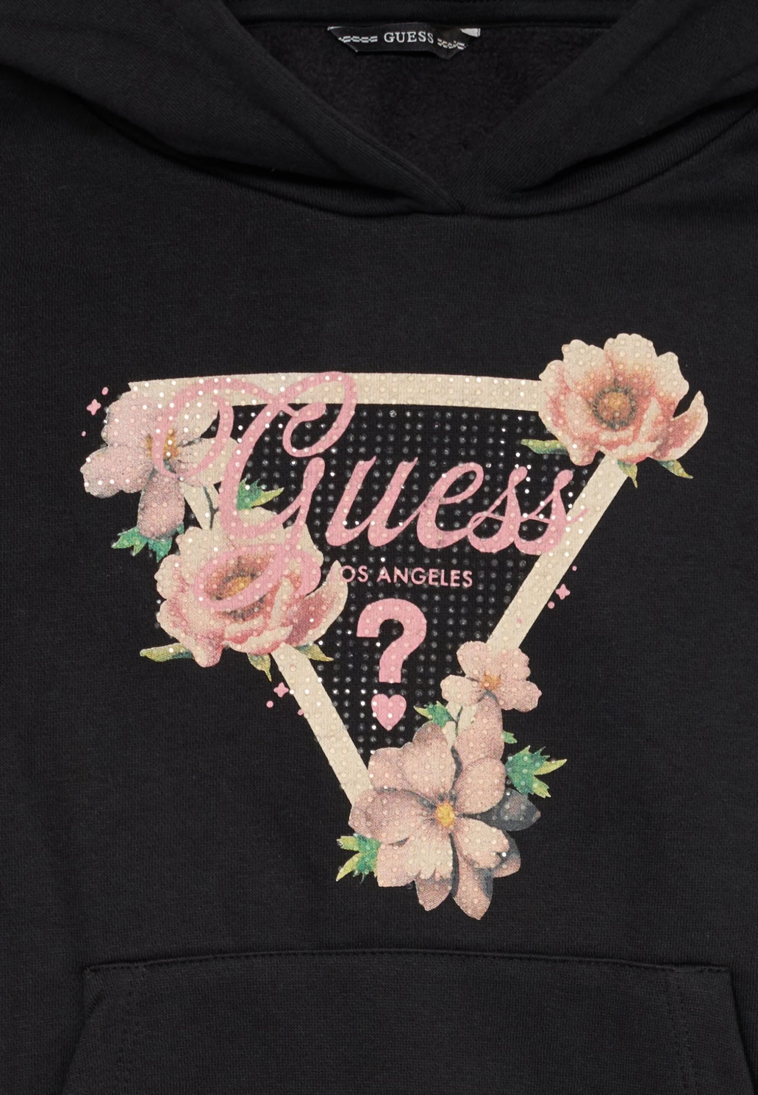 Guess JUNIOR OVERSIZE HOODED - Sweatshirt - Jet Black 3 Guess JUNIOR OVERSIZE HOODED - Sweatshirt - Jet Black - Image 3