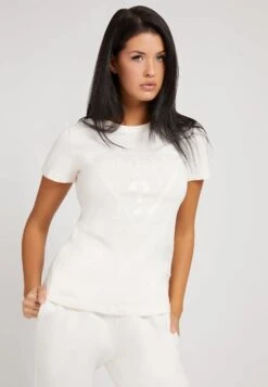 Guess Adele Ss Cn- Print T-Shirt - Weiß