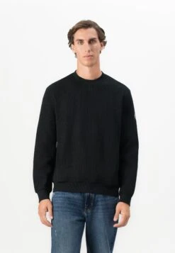 Guess PATCH - Jumper - Jet Black