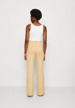 Claire Pintuck Flared Pants - Trousers - Honey Oat -Guess Clothing Sale bd0a1b6a4b594fb286da33f2e0150d5f
