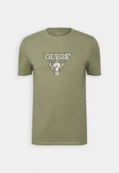 Guess Ss Cn Geo Triangle- Print T-Shirt - Khaki Way -Guess Clothing Sale bd35b01b3ba34a53a994f7515b404959
