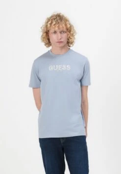 Guess EMBROIDERY LOGO - Print T-shirt - Nimbus Blue -Guess Clothing Sale bdcdd913d81341b2beb22dd2a7eb4ebf