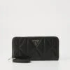 Guess ALDINA LARGE ZIP AROUND - Wallet - Black