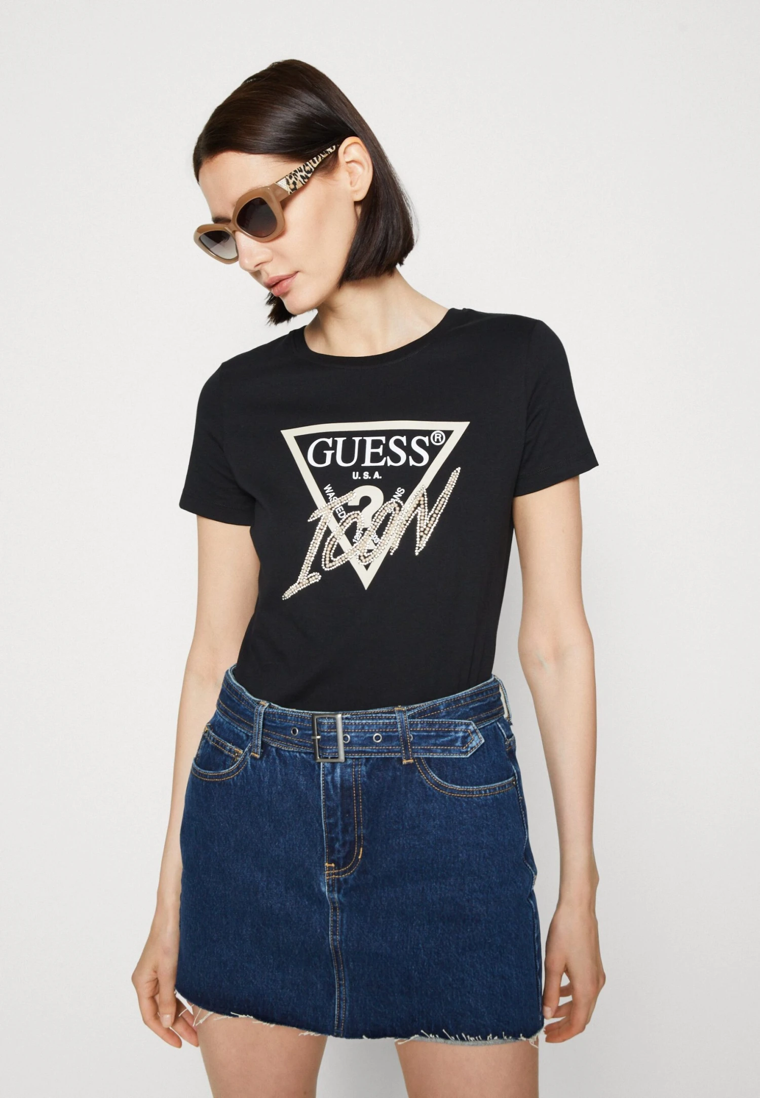 Guess Icon Tee - Print T-Shirt - Jet Black 4 Guess Icon Tee - Print T-Shirt - Jet Black - Image 4