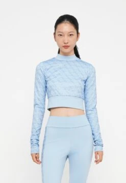 Guess MOCK DEBBY CROP - Long Sleeved Top - Arctic Sky