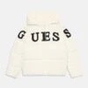 Guess JUNIOR HOODED PADDED PUFFER ZIP - Winter Jacket - Cream White