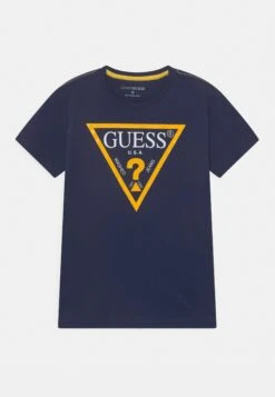 Guess Junior Core- Print T-Shirt - Deck Blue