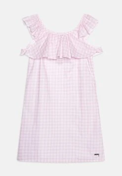Guess Junior Popeline Dress - Day Dress - Vichy Pink/White
