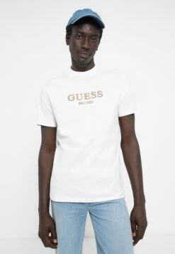 Guess LOGO TEE - Print T-shirt - Pure White -Guess Clothing Sale c148c9c911e542deb45a751f29553dff