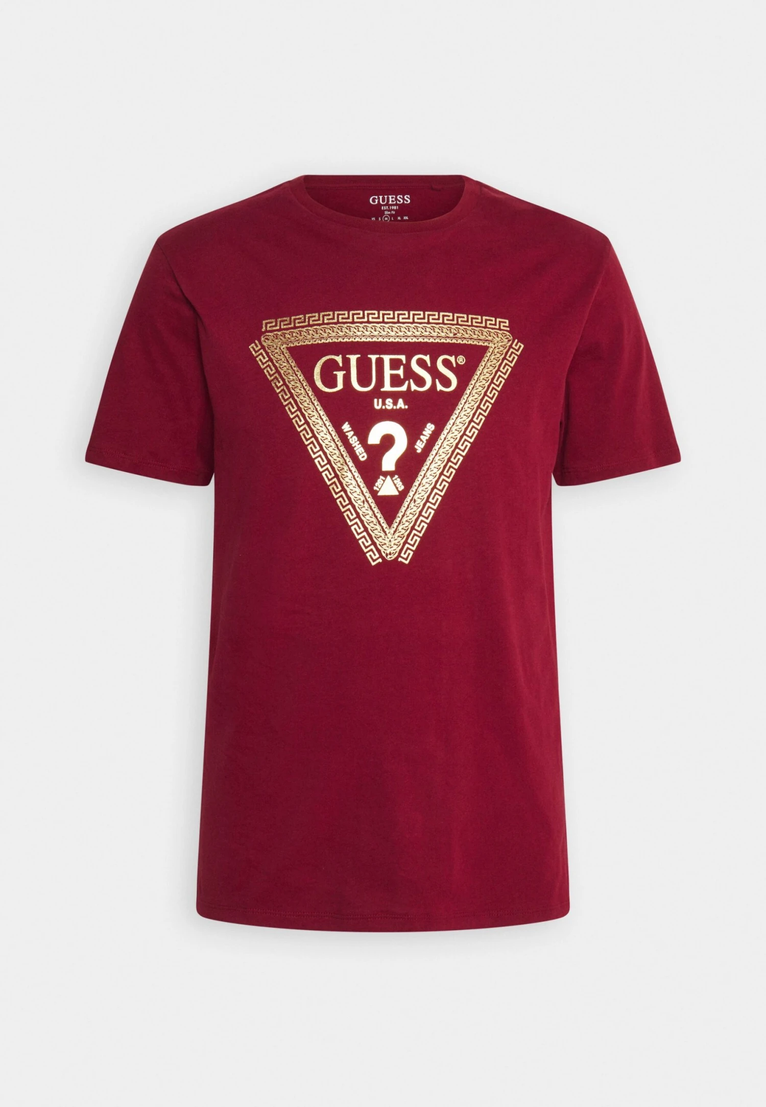 Guess Chain Logo Tee - Print T-Shirt - Pinot Noir 4 Guess Chain Logo Tee - Print T-Shirt - Pinot Noir - Image 4