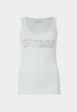 Guess EMBELLISHED LOGO TANK - Top - Jet Black -Guess Clothing Sale c1e0608c66234a03b975e1f728e1c418