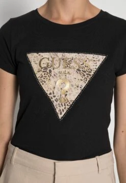 Guess Ghost Logo - Print T-Shirt - Jet Black -Guess Clothing Sale c2adbbc4ef2d408abdec5beed469c961