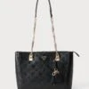 Guess TISHA 3 TOTE - Handbag - Black