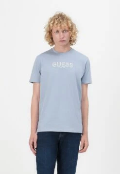 Guess EMBROIDERY LOGO - Print T-shirt - Nimbus Blue -Guess Clothing Sale c5e01112b8a341f2af1ae04eeea90b5f