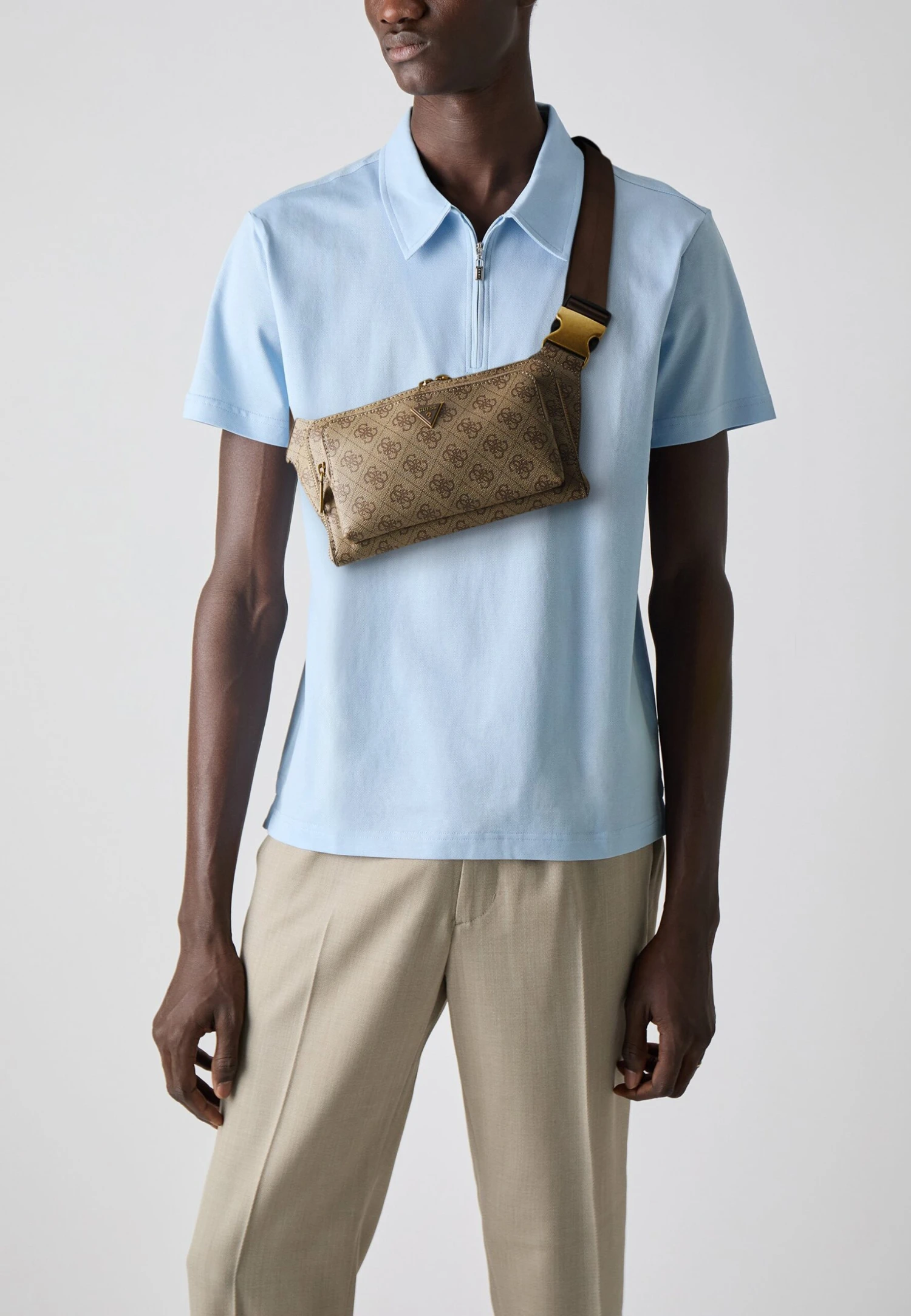 Guess MILANO FLAT - Bum Bag - Beige 1 Guess MILANO FLAT - Bum Bag - Beige