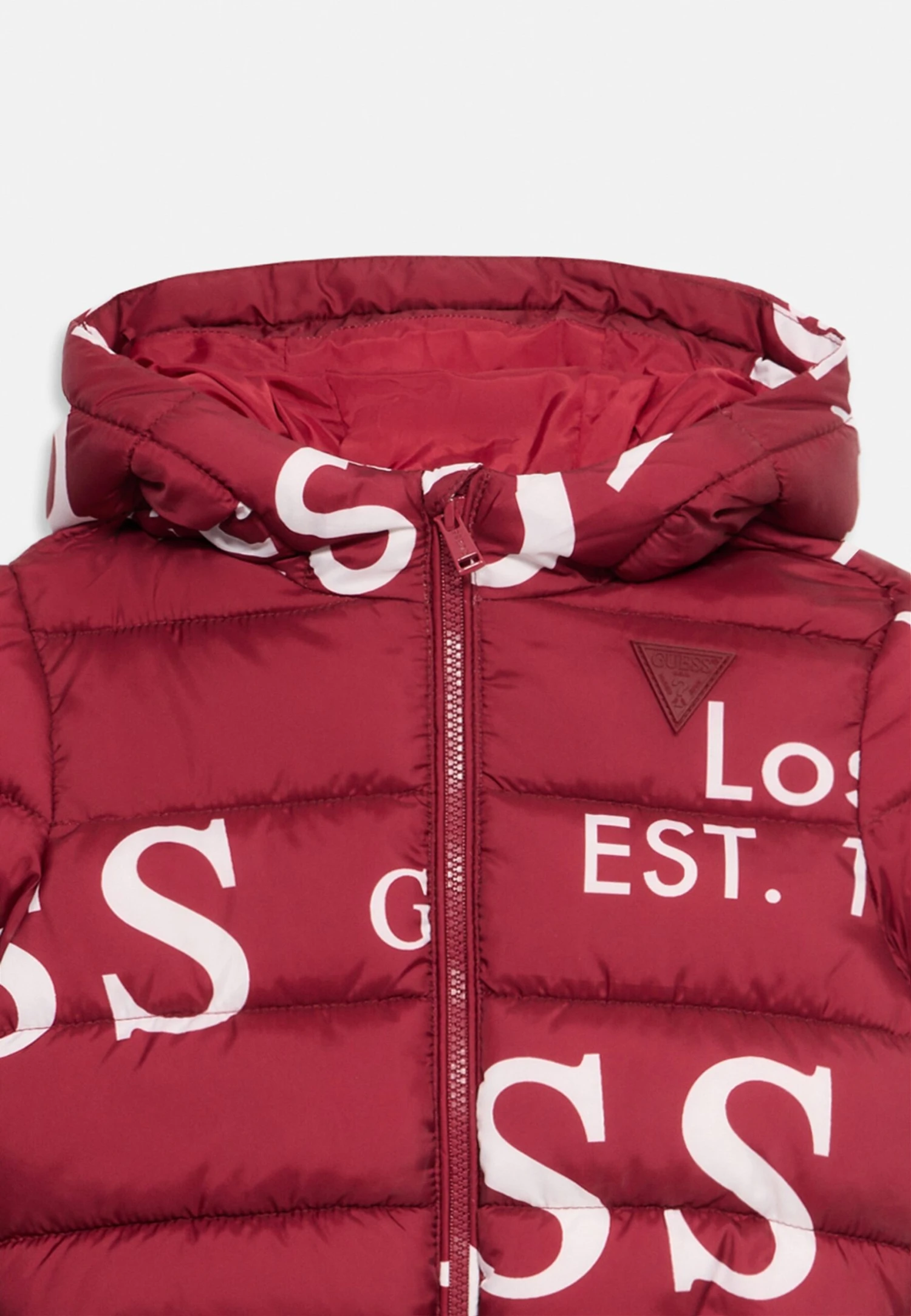 Guess BABY OVERSIZE HOODED PUFFER UNISEX - Winter Jacket - Red 3 Guess BABY OVERSIZE HOODED PUFFER UNISEX - Winter Jacket - Red - Image 3