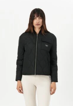QUILTED PUFFER JACKET - Bomber Jacket - Jet Black