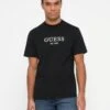 Guess LOGO TEE - Print T-shirt - Jet Black