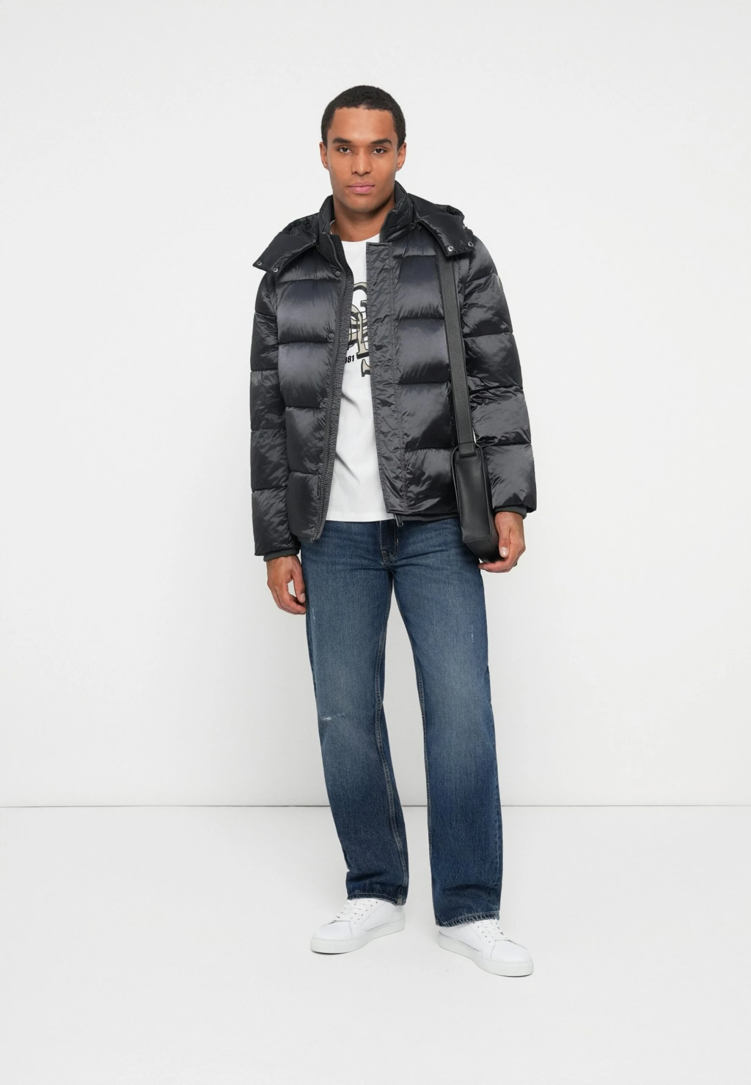 Guess METALLIZED JACKET - Winter Jacket - New Asphalt 2 Guess METALLIZED JACKET - Winter Jacket - New Asphalt - Image 2