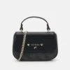 Guess CROSSBODY FLAP BAG UNISEX - Handbag - Jet Black