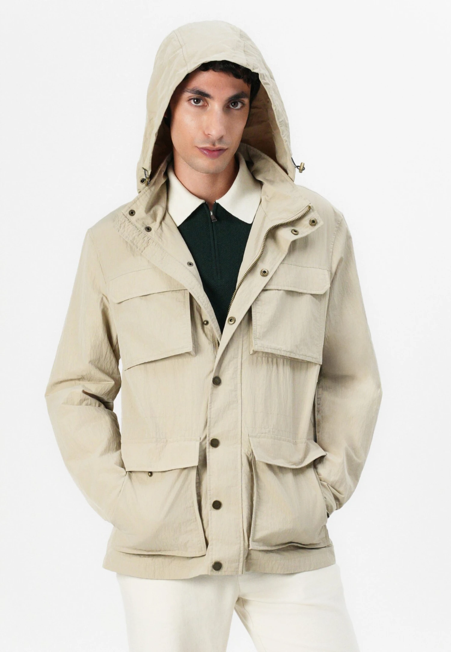 Guess Light Jacket - Beige Blanco 4 Guess Light Jacket - Beige Blanco - Image 4