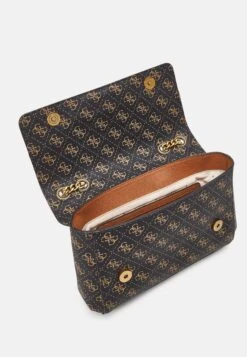 Guess Nell Logo Xbody Flap - Handbag - Brown -Guess Clothing Sale c8172f3d210d4aefb8831774706e36e6